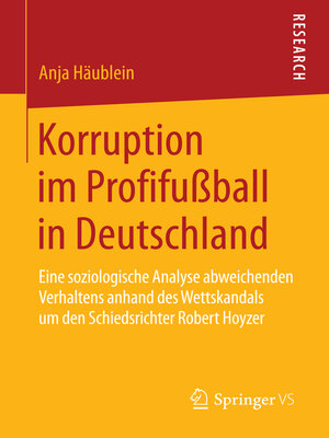 cover image of Korruption im Profifußball in Deutschland